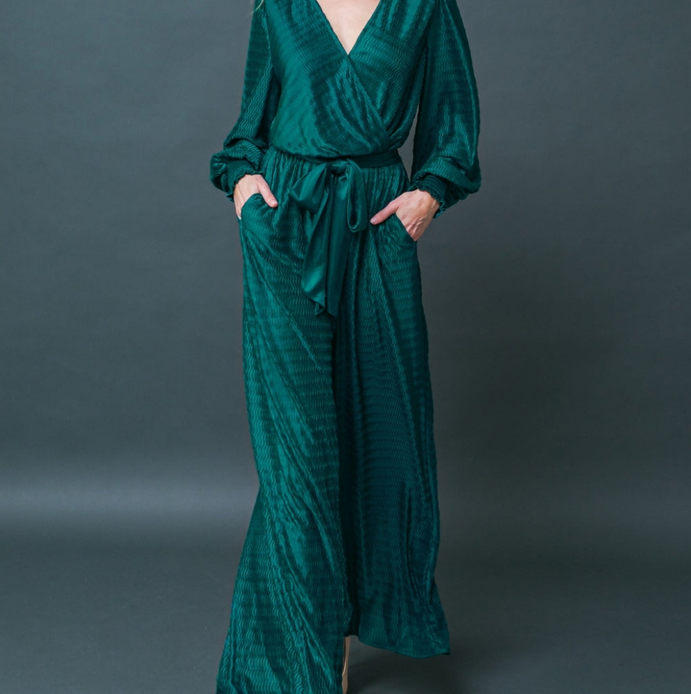 ATTENTION OF THE DAY WOVEN JUMPSUIT 1X
